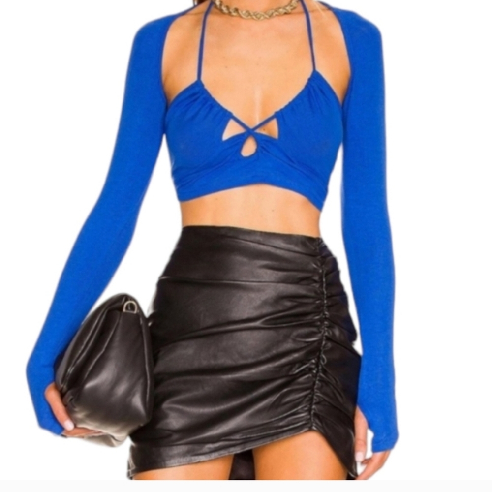 BY.DYLN Silo Top In Cobalt Blue Revole